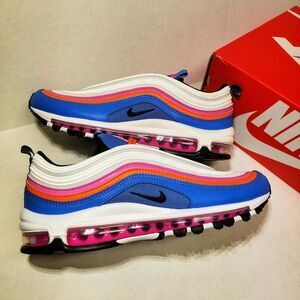 Nike Air Max 97 Multicolor White Black Active Fuchsia CW6992-100 Men's Size 8